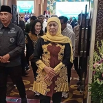 Gubernur Jatim, Khofifah Indar Parawansa usai Rapat Paripurna Kwartir Daerah (Kwarda) Pramuka Jatim Masa Bakti 2025–2030 di Kantor BPSDM Jatim. 