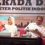 Hasnaeni Moein alias Wanita Emas saat menghadiri diskusi publik di Jakarta, Rabu (23/3). foto: rakisa/ BANGSAONLINE
