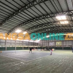 GOR Rejoagung, Tulungagung, tempat berlangsungnya turnamen Mobile Legends Piala Rizki Sadig 2025. Foto: BANGSAONLINE
