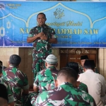 Komandan Kodim Ngawi, Letkol Inf Adi Wirawan saat memperingati Maulid Nabi Muhammad di Masjid Sudirman, Ngawi, Senin (24/10/2022).