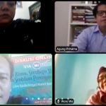 Diskusi panel online via zoom dengan tema Pasca Risma, Surabaya Masih Butuh Sentuhan Perempuan? yang diadakan Barometer Jatim Insight. foto: istimewa