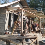 Rumah mbah Katimun yang sebentar lagi rampung direhab.