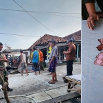 Kondisi rumah korban usai dilalap api. Foto kanan, sisa uang tabungan korban Rp70 juta yang disimpan di kaleng bekas. Foto: Ist.