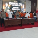 Konferensi pers Polres Mojokerto Kota saat menggelar konferensi pers