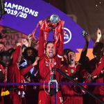 Liverpool saat raih gelar Premier League 2019-2020. 