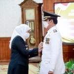 Dr. Ir. Raden Bagus Fattah Jasin MS resmi dilantik menjadi Wakil Bupati Pamekasan oleh Gubernur Jawa Timur Khofifah Indar Parawansa di Gedung Negara Grahadi Surabaya. Senin (30/5/2022). 