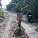 Ilustrasi jalan rusak di Kecamatan Tutur.