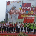 Atlet Ngawi meraih Emas dalam ajang Kejuaraan Nasional Gateball 2022 di Yogyakarta. Foto: Ist.