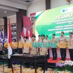 Pelantikan pengurus Pramuka Jawa Timur. Foto: DEVI FITRI AFRIYANTI/BANGSAONLINE