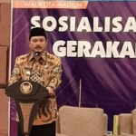 Wali Kota Madiun Maidi saat membuka bimtek "Gerakan Menuju 100 Smart City" Kota Madiun.