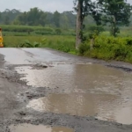 Ruas jalan di Blitar wilayah utara banyak yang mengalami kerusakan, salah satunya di Desa Sumberasri, Kecamatan Nglegok.