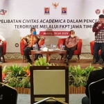 Dialog Pelibatan Civitas Academica Dalam Pencegahan Terorisme Melalui Forum Koordinasi Pencegahan Terorisme (FKPT) Jawa Timur di Malang, Selasa (28/07/2020).
