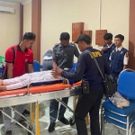 Peserta lomba yang sakit mendapat pertolongan dari Dokkes Polres Madiun Kota.