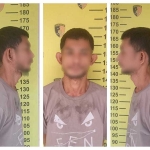 Penadah motor curian saat berada di Mapolsek Wonocolo.