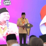 Bupati Sumenep Achmad Fauzi Wongsojudo saat memberi sambutan.
