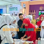 Salah satu perguruan tinggi dalam Pameran Pendidikan 2025 di Kediri. Foto: MUJI HARJITA/BANGSAONLINE