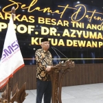Ketua Dewan Pers, Prof Dr Azyumardi Azra, saat menghadiri Rapimnas SMSI di Markas Besar Angkatan Darat RI, Jalan Juanda, Jakarta. Foto: Ist