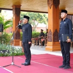 Sekdakot Mojokerto, Gaguk Tri Prasetyo, ketika menjadi Inspektur Upacara Hari Jadi ke-78 Provinsi Jawa Timur