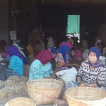 Aktivitas pedagang di Pasar Bawang Dringu, Probolinggo.