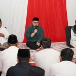 Bupati Kediri terpilih, Hanindito Himawan Pramana (Mas Dhito) saat memberi sambutan. Foto: Ist.