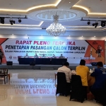 Rapat Pleno Terbuka Penetapan Calon Pasangan Terpilih dalam Pemilihan Bupati dan Wakil Bupati Tuban Serentak Lanjutan di Grand Javanila, Jumat (22/1/2021). (foto: ist)