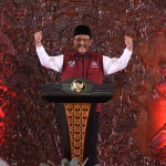 Menteri Sosial Saifullah Yusuf (Gus Ipul) saat menghadiri Sosialisasi Pemutakhiran Data Tunggal Sosial dan Ekonomi Nasional (DTSEN) di Pendopo Malowopati Bojonegoro, Rabu (21/1/2026).