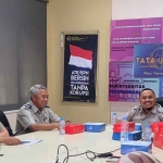 Jajaran Kantah Kabupaten Pasuruan saat mengikuti rapat bersama Itjen Kementerian ATR/BPN.