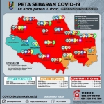 Peta sebaran Covid-19 di Kabupaten Tuban per 3 Juni 2020.
