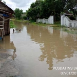 Salah satu titik di Desa Ngadirejo, Kecamatan Rengel yang terendam banjir.