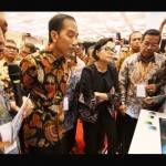 Presiden Joko Widodo saat menghadiri Indonesia Fintech Festival and Conference di ICE, Serpong, Tangerang, Selasa (30/8).