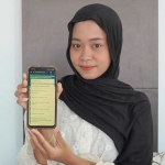 Shellvia Khansa Fadilla, peserta JKN yang mengaku terbantu dengan kehadiran Pandawa. Foto: Ist