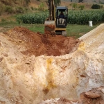 Lahan atau lokasi kegiatan test pit pasir silika PT Maba Resource Indonesia (MRI). Foto: Ist.