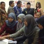 Suasana peluncuran Kampung UKM Digital di Kantor Kadin Sidoarjo, Selasa (29/3). foto: mustain/ BANGSAONLINE