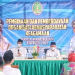 Wali Kota Pasuruan Saifullah Yusuf saat menghadiri acara pembinaan dan pemberdayaan ormas keagamaan di Pendopo Panggung Rejo.