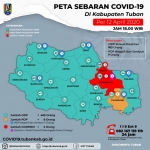 Peta sebaran Covid-19 di Tuban.