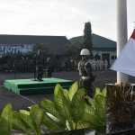Suasana upacara bendera di Korem 084/BJ.