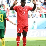 Pemain Kelahiran Kamerun Breel Embolo mencetak gol yang membawa Swiss menang 1-0 atas Kamerun.
