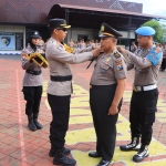 Upacara kenaikan pangkat pengabdian yang dipimpin Kapolres Ngawi