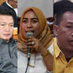 Kolase foto dari kiri ke kanan Wongso Negoro, Anis Ambiyo Putri, dan Asroin Widiana.