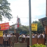 Tangkapan layar aksi demonstrasi di Pemkab Mojokerto