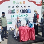 Bupati Baddrut Tamam launching Masjid Tangguh Bencana Covid-19 sekaligus menyaksikan vaksinasi di Masjid Jami Asy Shuhada.