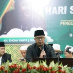 Gus Qowim saat menyampaikan sambutannya di acara penutupan HSN 2025 Kota Kediri. (Ist)