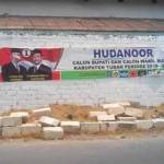 Spanduk Huda-Noor yang berada di Jalan Diponegoro Tuban. foto: suwandi/BANGSAONLINE