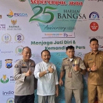 Kasubbid PID Bidhumas Polda Jatim, AKBP Gunawan Wibisono, saat menghadiri perayaan HUT ke-25 Harian Bangsa.