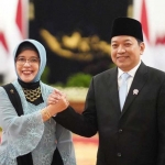 Kepala BPS RI, Amalia Adininggar Widyasanti (kiri), bersama Wakil Kepala BPS RI, Sonny Harry Budiutomo Harmadi usai pelantikan di Istana Negara RI. Foto: Ist.