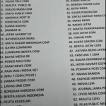 Daftar nama media yang dicatut oknum LSM untuk minta-minta THR