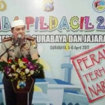 Kapolrestabes Kombes Pol M Iqbal saat sambutan.