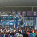 Kampanye Prabowo Subianto bersama Partai Demokrat di Stadion Gajayana, Kota Malang.