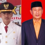 Camat Kebomas, M.Yusuf Ansyori dan Kades Kembangan, Ngadimin. 