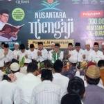 Penutupan Nusantara Mengaji di Ponpes Al Kenaniyah, Jakarta Timur, Minggu (8/5). 